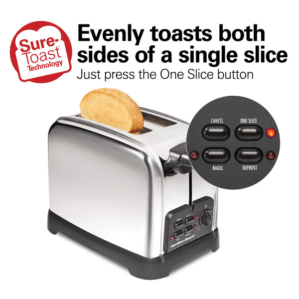 Hamilton Beach® Classic 2 Slice Toaster with SureToast Technology & Auto Boost & Reviews Wayfair